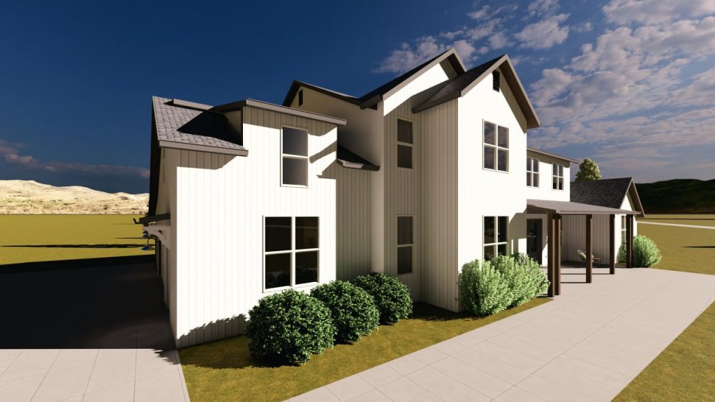 3D Rendering of our Designed & Engineered a Two-story Single-family Home